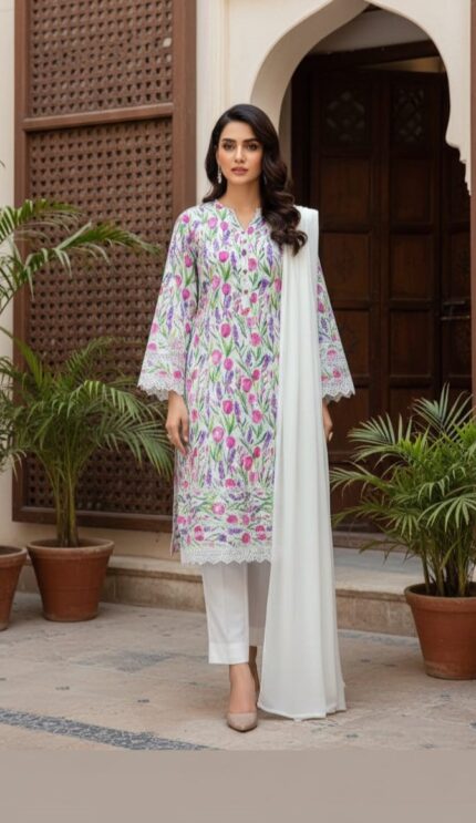 Tulip Terrace Embroidered 2-PC