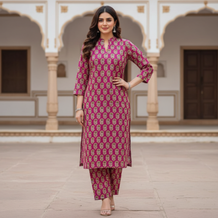 Plum Blossom Geometric 2-Piece