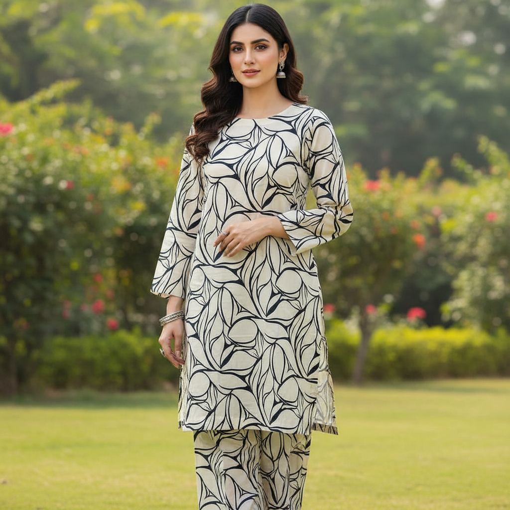 Monochrome Petal Doria