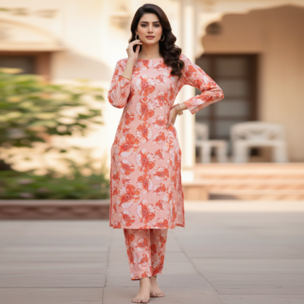 Peach Peony Doria 2-PC Unstitched