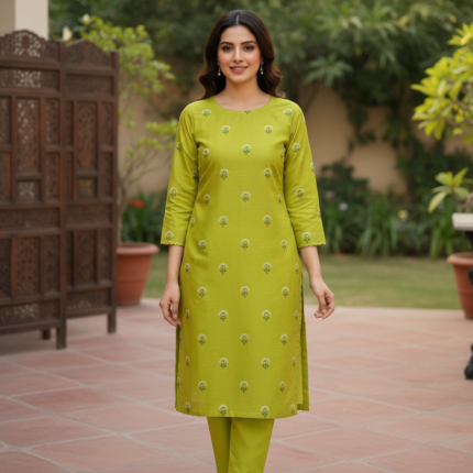 Teal Fern Banarsi Doria 2-PC