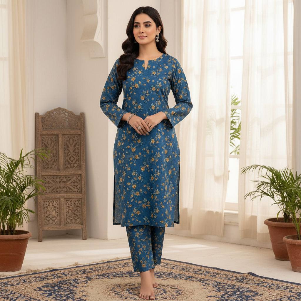 Teal Blue Blossom Set