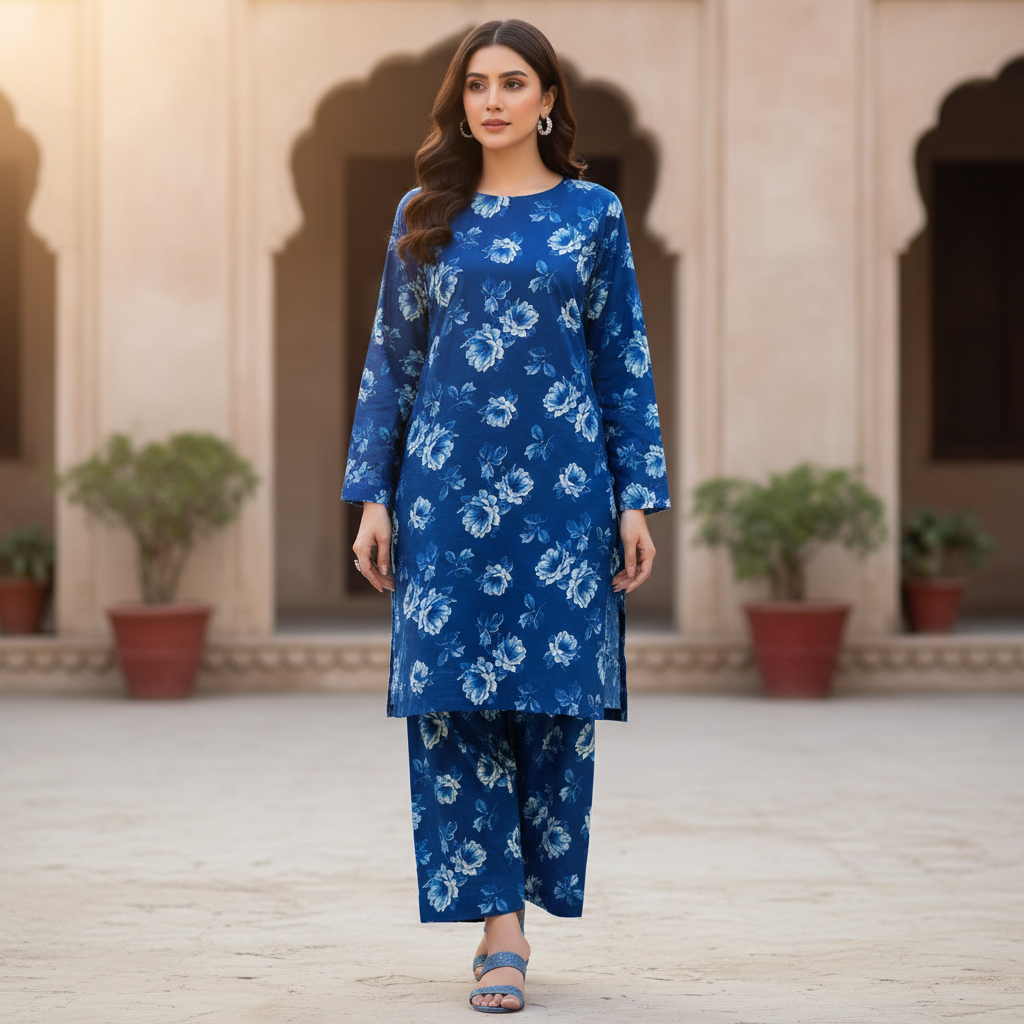 Cobalt Blue Floral Blossom Set