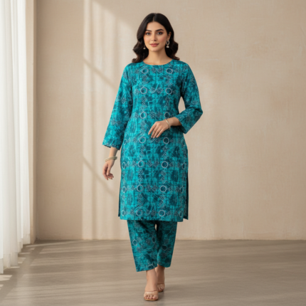 Aqua Marble Printed Lawn 2-Piec